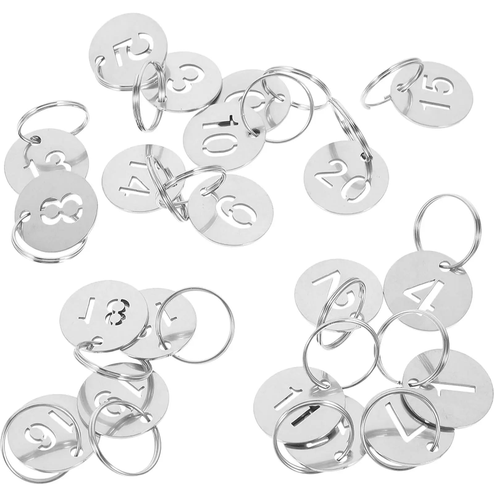 100 Pezzi Di Targa In Acciaio Inossidabile, Etichetta Identificativa Chiave, Etichette Appese, Numerate In Metallo, for Indumenti Fai Da Te per Organizzazione(101-200)