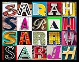 Sarah Personalized Name Poster Using Sign Letters (11X14)