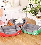 OUYUNKKA Hundebett Hundekissen (S, 43 x 32 cm) Viereckig Rosarot Hundesofa für Mittelgroße und Kleine Hunde und Katzen, Flauschig Weich Katzenbett Katzenkissen Hundebett für Französische Bulldogge