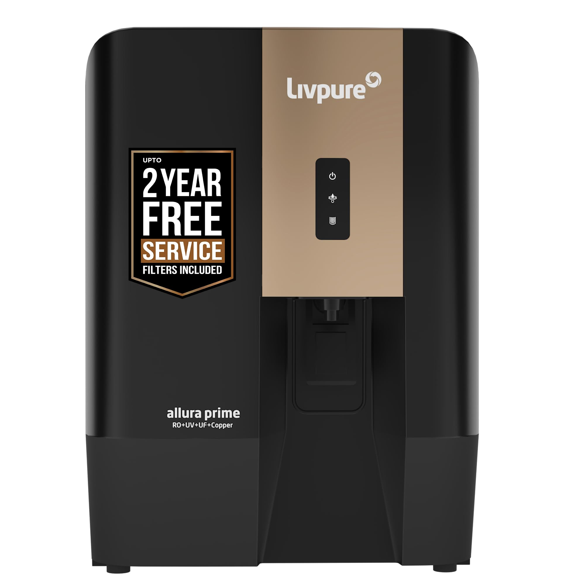 Livpure Allura Prime Water Purifier| No Service Cost for 2 Years - Filters Included | 10 Stage Advanced Purification | RO+UV+UF+Copper+Alkaline | In Tank UV Sterilisation| 7 Ltr|-image-10