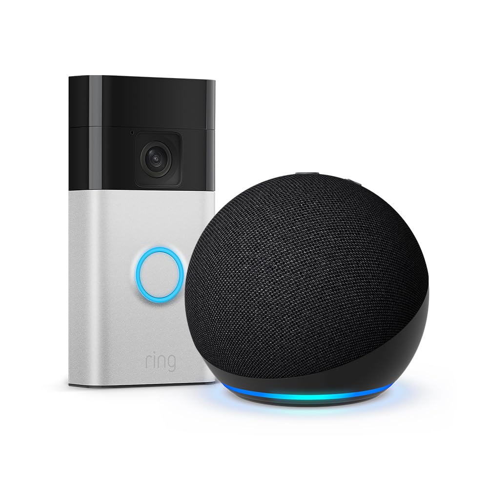 Echo Dot (Newest gen) + Ring Battery Video Doorbell (2024 release)