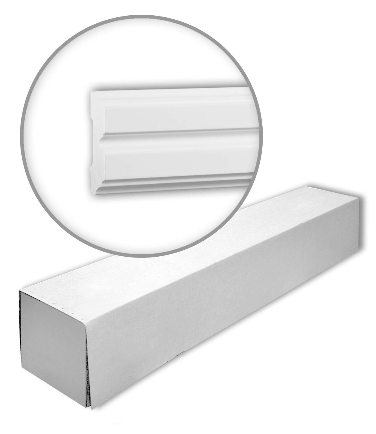 Profhome Molduras para paredes 151357-box 200 cm x 1,2 cm x 4,8 cm Espuma rígida de poliuretano pretratado 14 molduras / 28 m