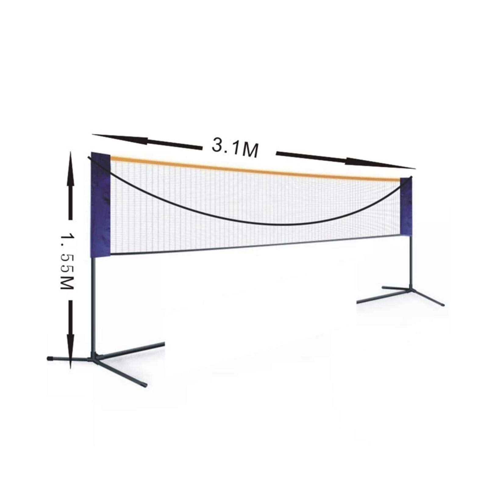 Set di Badminton Compatto - Badminton Esterno Leggero Attrezzature | Sportive Interni Versatili | Struttura Di Regolabile per Badminton, Attività Di in Famiglia Rete per