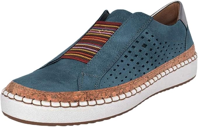 Damen Stoffschuhe Sommer - Leichte Slip On Schuhe Mit Mesh Für Walking