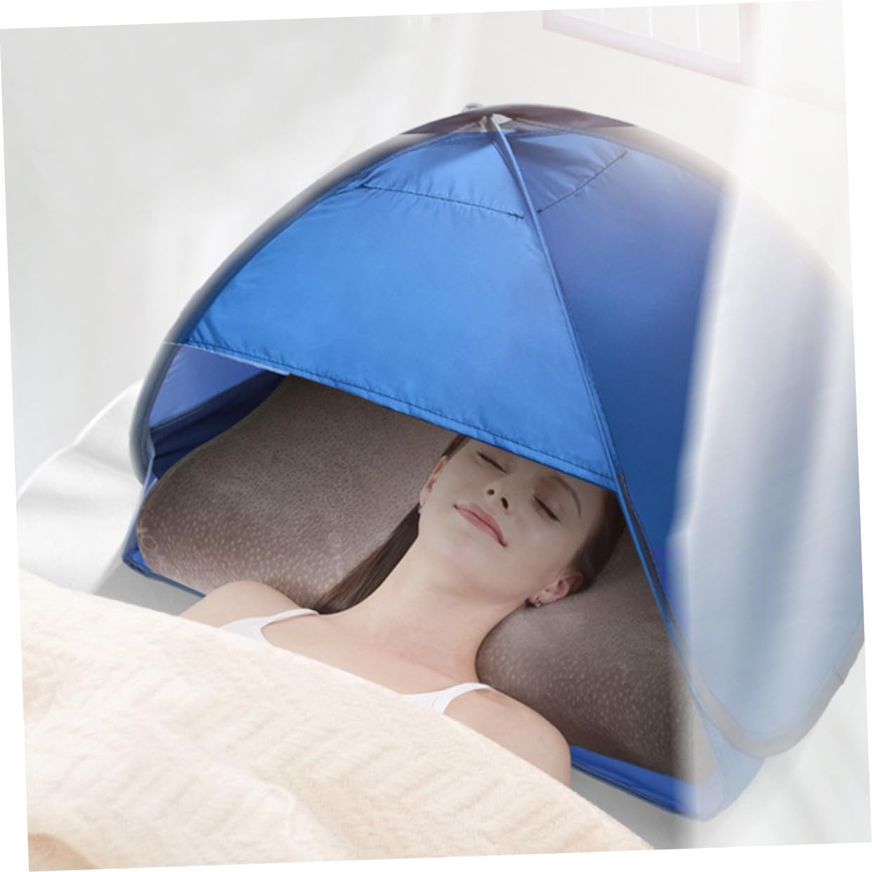 Abaodam Portable Fully Automatic Beach Tent Sun Shelter Camping Canopy Lightweight Foldable Sunshade for Outdoor Fishing Hiking and Picnic with Quick Setup in Sapphire Blue