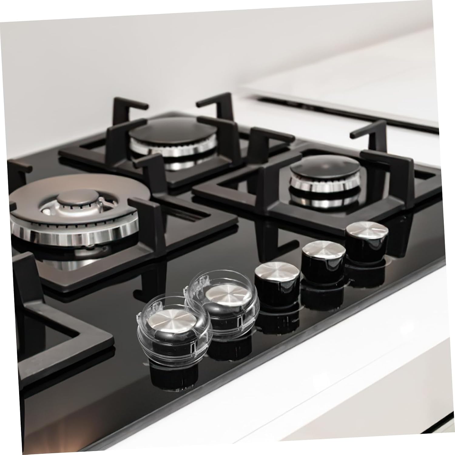 UPKOCH Child Safety Stove Knob Covers for Boys and Girls 6pcs Round Oven Knob Protectors Sturdy Plastic Childproof Lock for Electric Stove and Washer