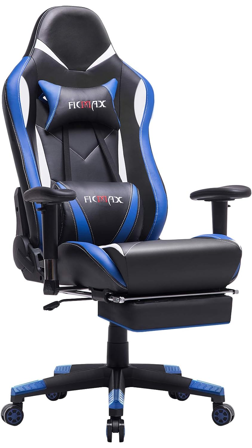 Ficmax Ergonomic Massage Gaming Chair Reclining Racing Office Chair