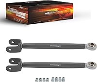 maXpeedingrods Rear Adjustable Toe Arms for Nissan 350Z Z33 2003-2009 & Infiniti G35 2003-2007 | -2° to +2° Gray Steel