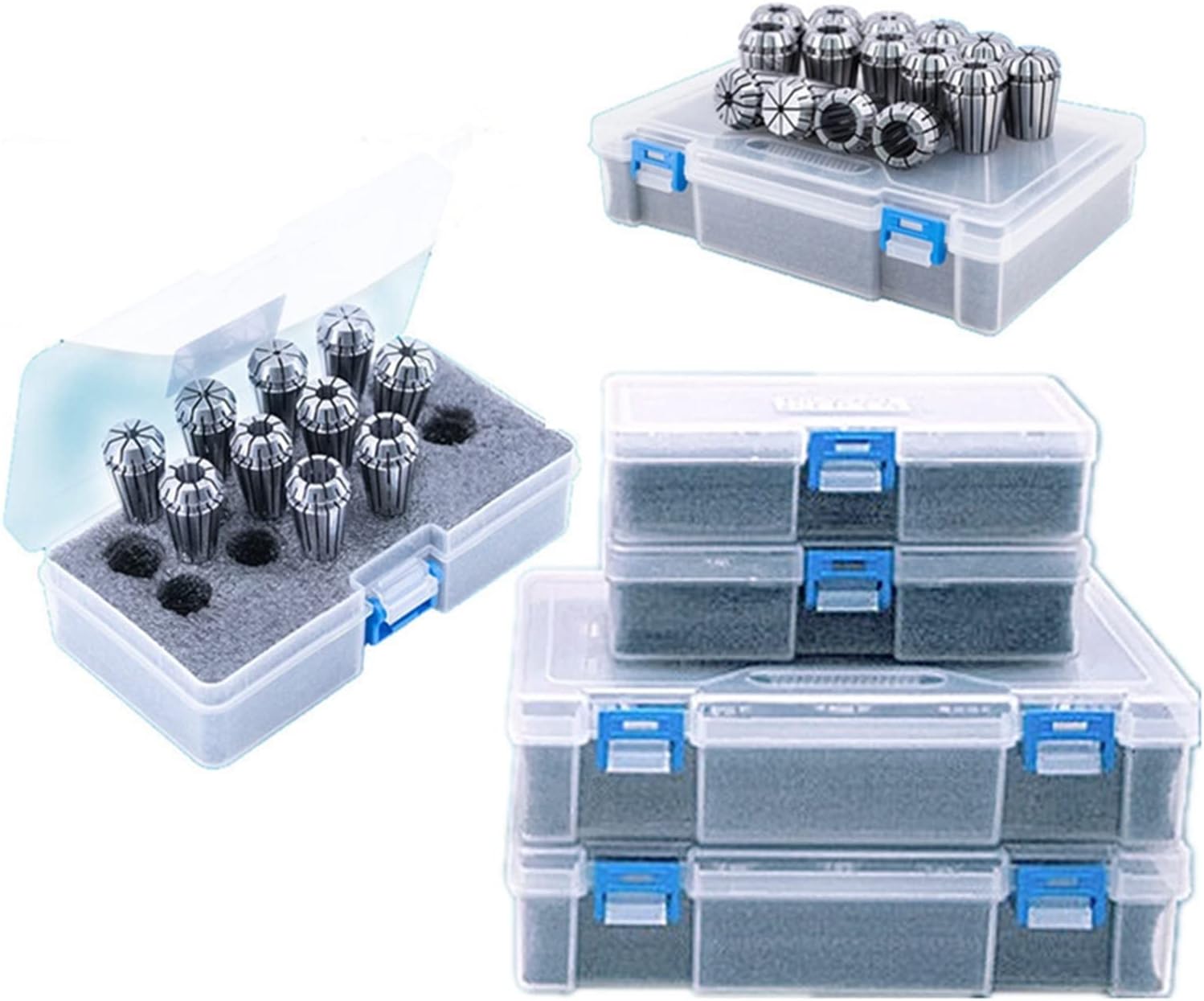 Combined ER Collet Chuck AA ER11 ER16 ER20 ER25 ER32 Spring Collet Tool Holder CNC Milling Drilling Engraving Tapping(ER20 AA 13PCS)