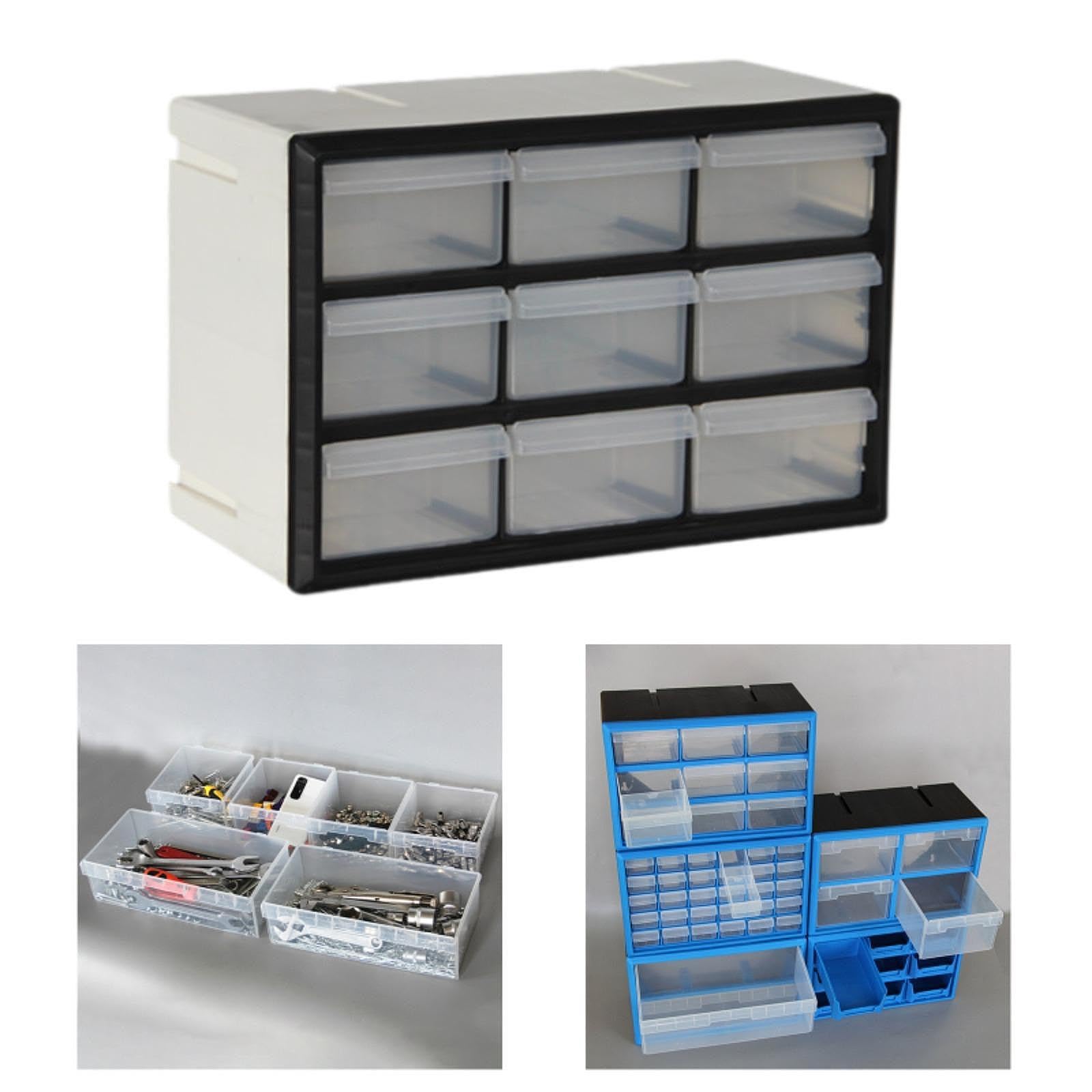 Organizzatore salvaspazio per cassetti e,Bianco,9 cassetti | efficiente di piccoli oggetti in bagno, che consente di risparmiare spazio e di mantenere puliti utensili e accessori, facili