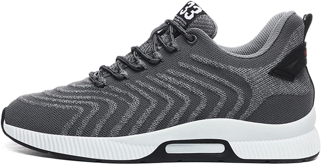 BMINFEE Onzichtbare hoogteverhoging liftschoenen voor heren, zakelijk, casual schoenen, veterlift wandeltrainer, lichte 2,36 inch grotere datingschoenen, bruin, 42 EU