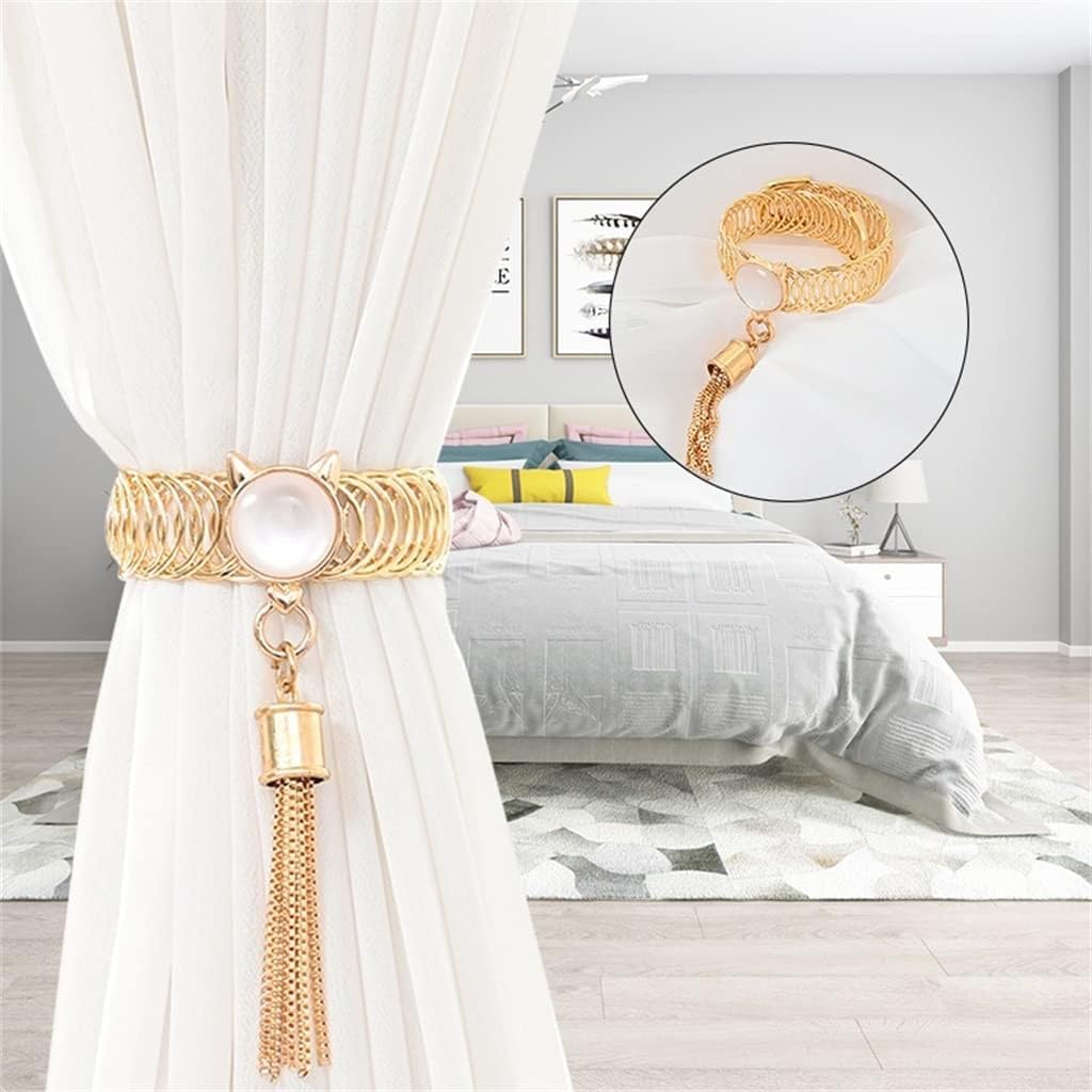 Convenient Curtain Strap Curtain Clip NCH Curtain Buckle Curtain Tie Metal Buckle Elastic Curtain Clip(A)