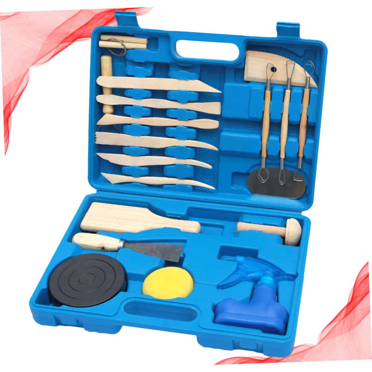 SEWACC 19piezas Kit Completo De Herramientas De Arcilla Instrumentos Para Figuras Auxiliares Para Modelar Barro