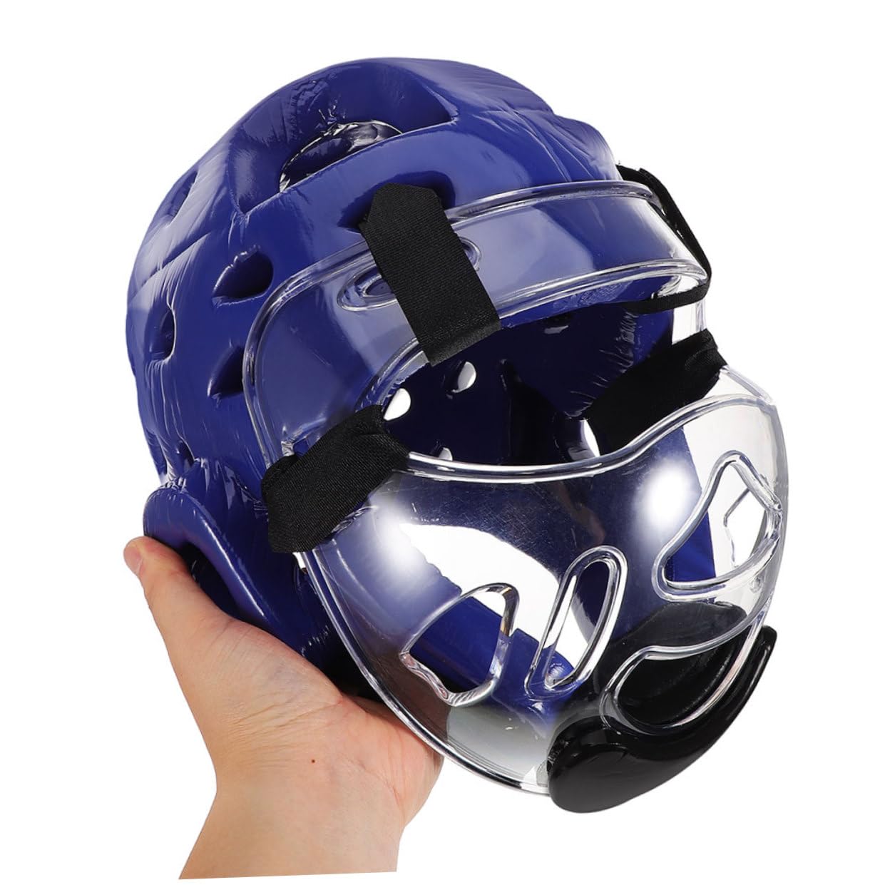 Casco Protettivo Taekwondo per Ragazzi Caschetto Regolabile in Sponge e Plastico Tessuto Rapida Asciugatura per Allenamento e Combattimento