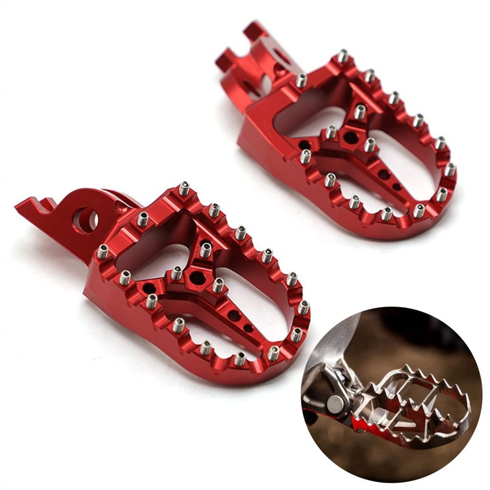 Accesorios para clavijas Para Honda CRF 250R CRF250R 2004-2021 2020 2019 2018 2017 2016 2015 2014 2013 2012 2011 2010 2009 2008 2007 2006 2005 Motocicleta CNC Estriberas Reposapiés Pedales