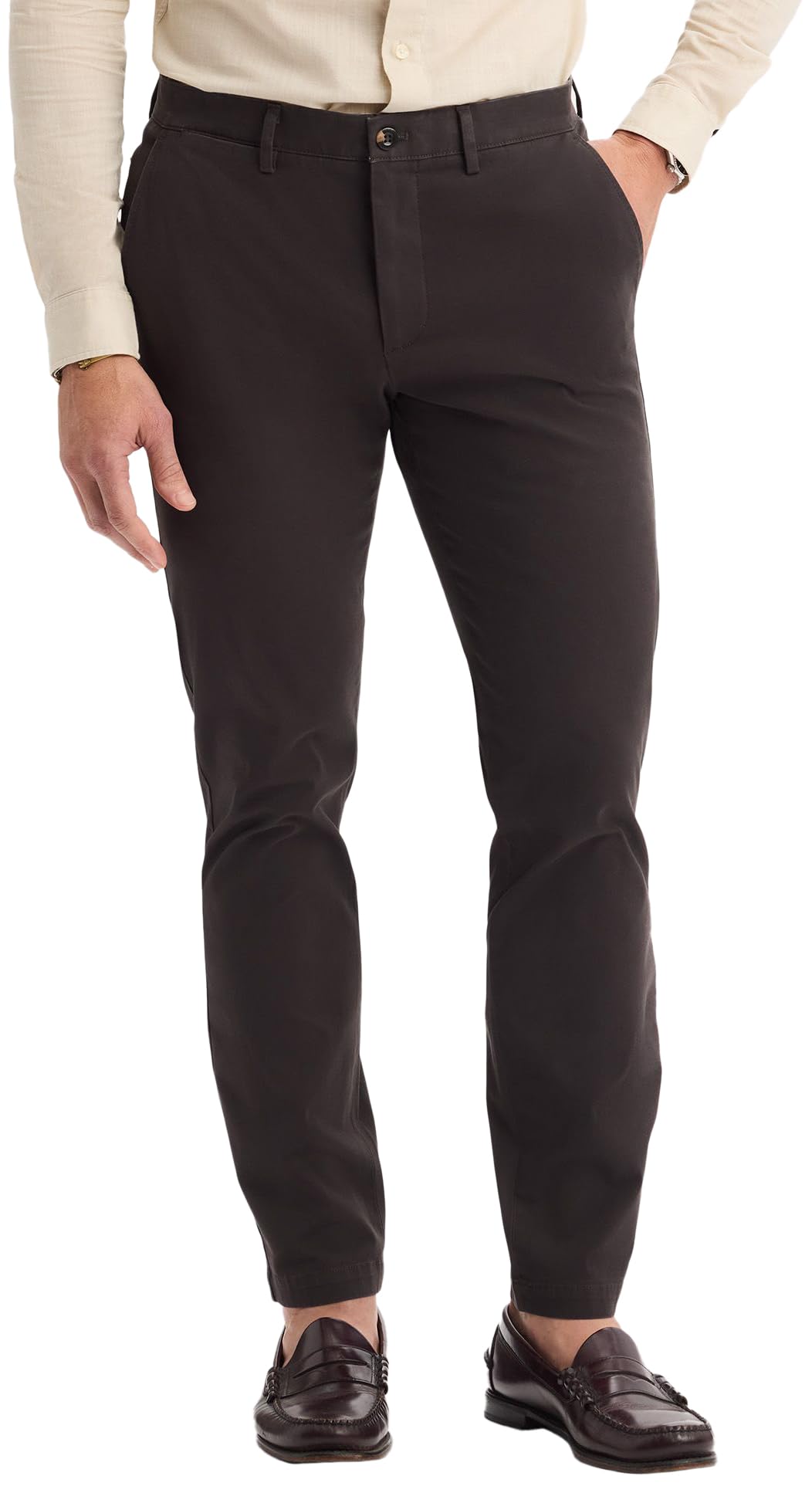 Dockers Men's Crafted Khaki Slim Tapered, Licorice, 29 32