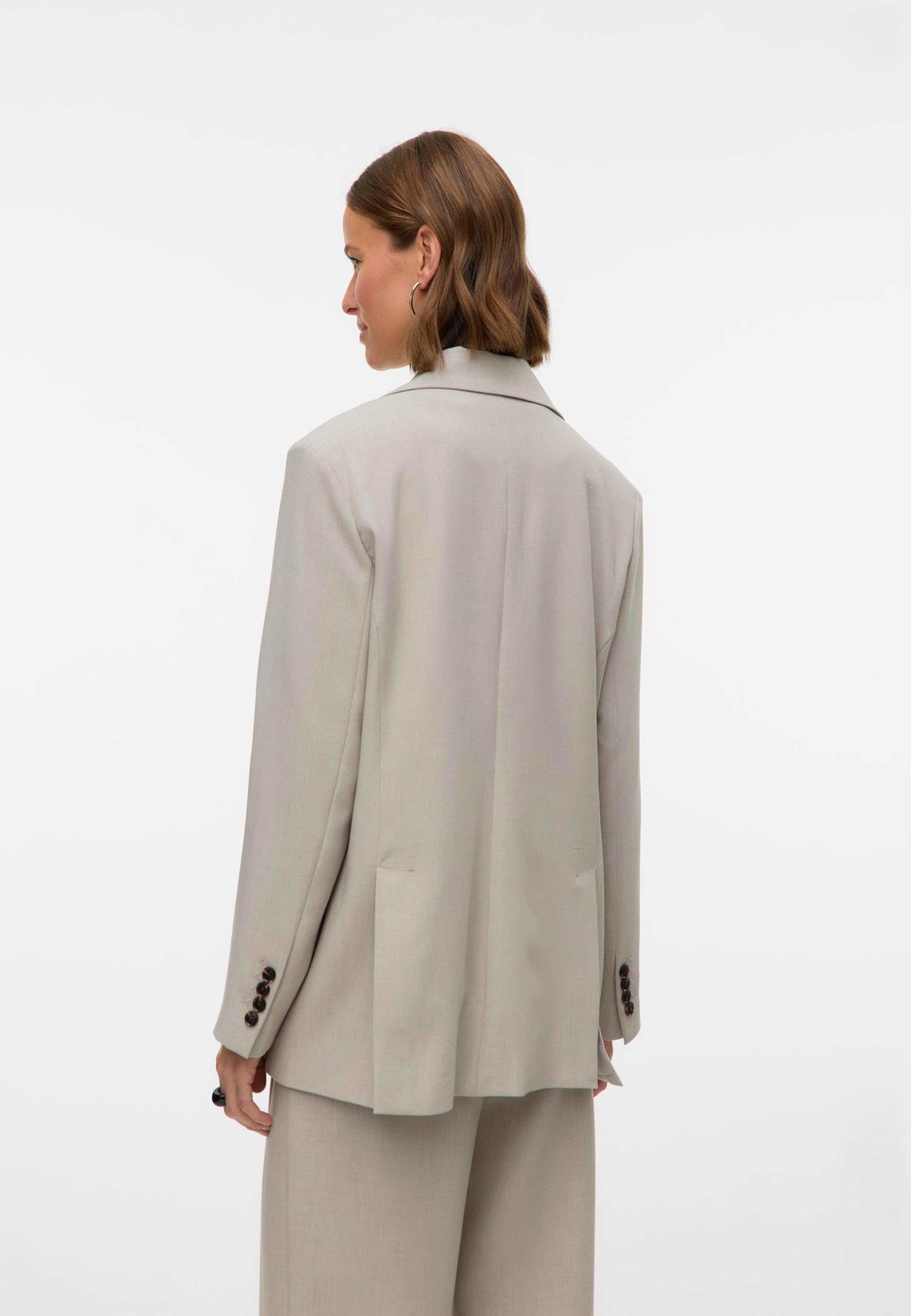 VERO MODA Damska marynarka Vmmichell Ls Oversized, srebrna norka, 16, Srebrna norka, 42