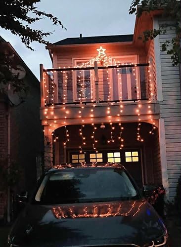 Miniatura 8 de Flacchi Luces de Navidad para exteriores con control remoto, luces de decoración de árbol de cascada de 16.7 pies, tira de luces RGB para árbol,