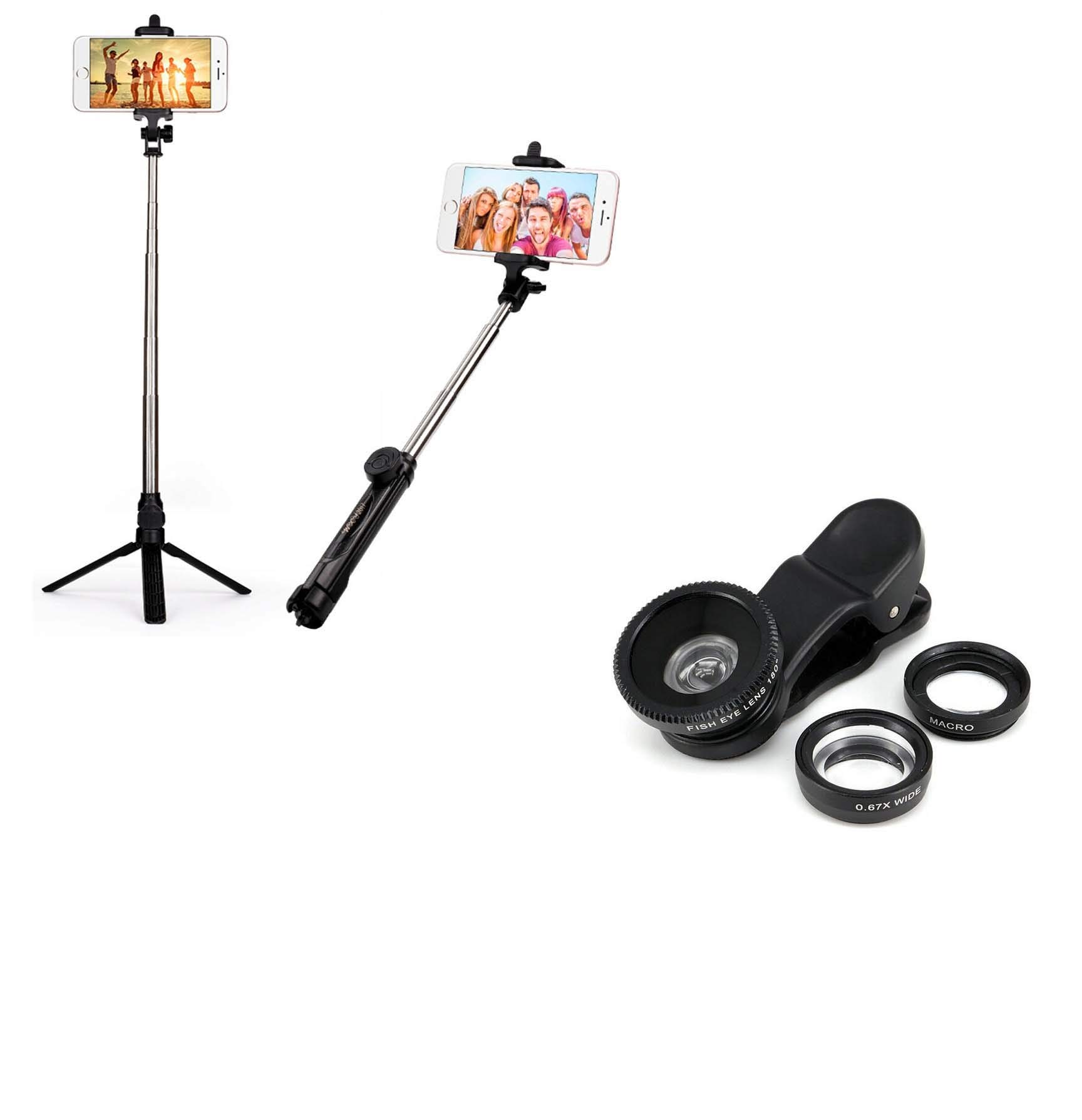 Pack photo smartphone Alcatel 1B comprenant un selfie stick extensible et objectif 3en1 - 5