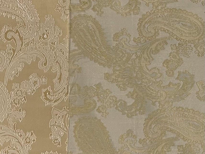 Paisley żakardowa satynowa podszewka materiał szampański 10MTR