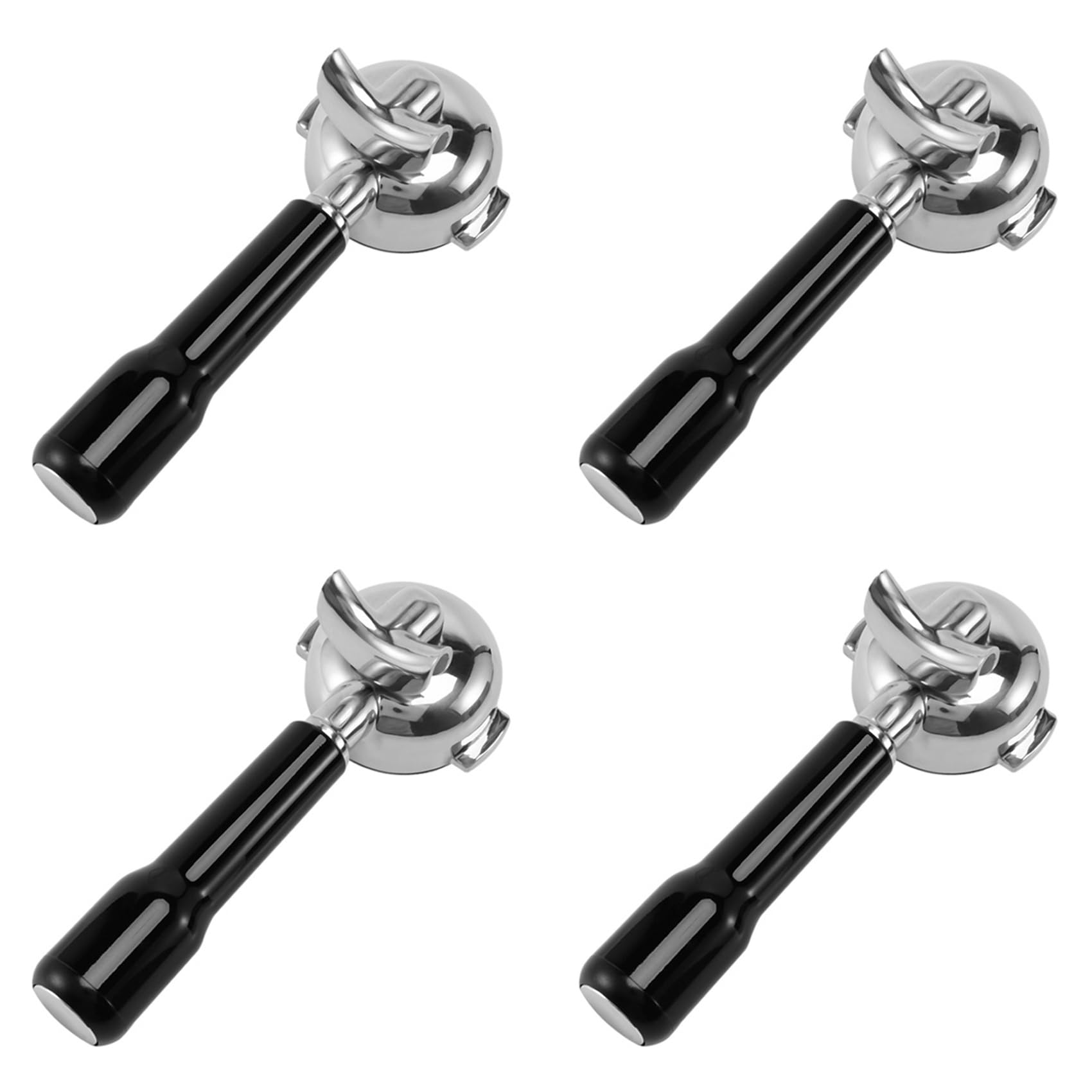 Hndhbfgrt 4pcs 58MM Stainless Steel Coffee Machine Portafilter Holder Portafilter for/Expobar Double Mouth/ E61/ FAEMA