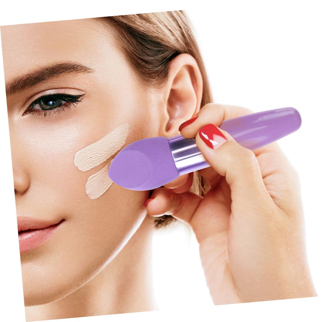POPETPOP 6 Stück Make Up Schwämme aus Latex mit Griff Tragbare und Zarte Schminkstifte in Stiftform für Arten von Kosmetik
