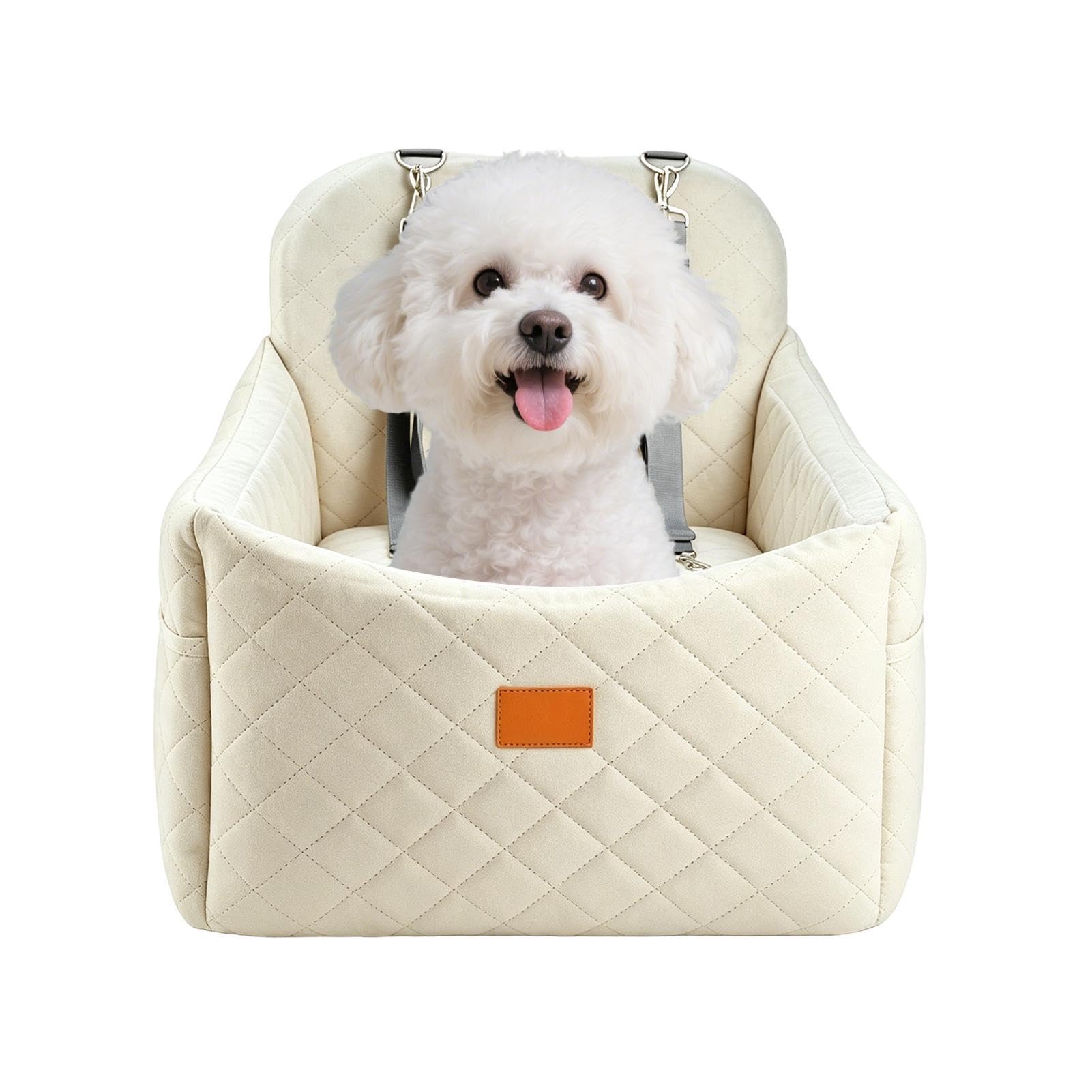 Asiento Coche para Perros Cama Viscoelástica para Mascotas | Asiento Coche Para Mascotas para Parque Veterinario Vacaciones Viajes Trayectos Diarios Maletero Camioneta SUV