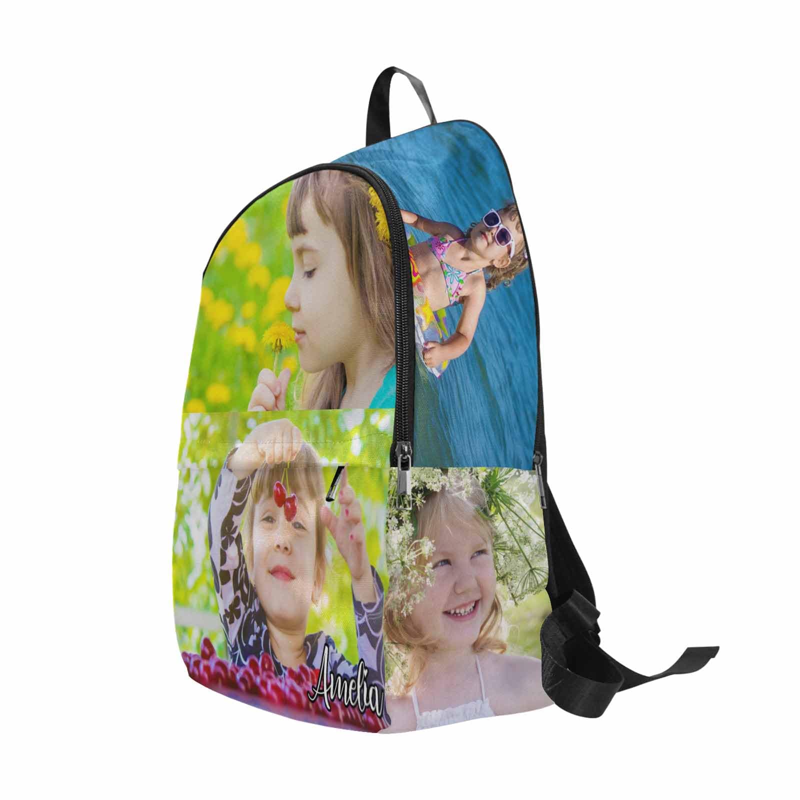 M YESCUSTOM Custom Backpack with Photos Personalized Kid’s Name School Bookbags for Boy Girl Teenagers, Children Travel Backpacks Shoulder Bookbags for Men Women Novelty Bags