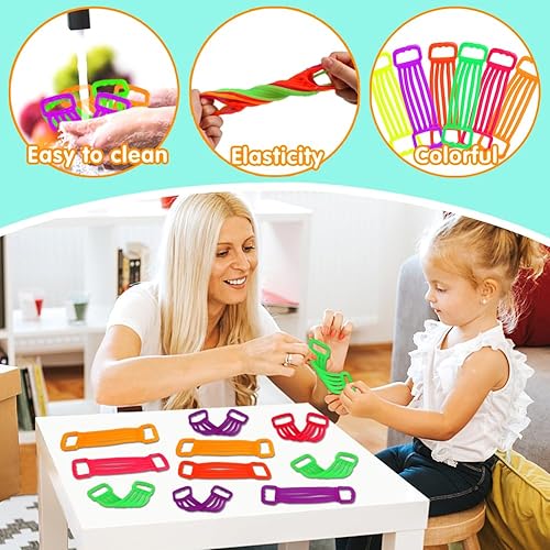 Miniatura 3 de Paquete de 24 juguetes sensoriales de cuerda elástica para ansiedad, juguetes sensoriales coloridos para personas con TDAH y adultos, alivio del