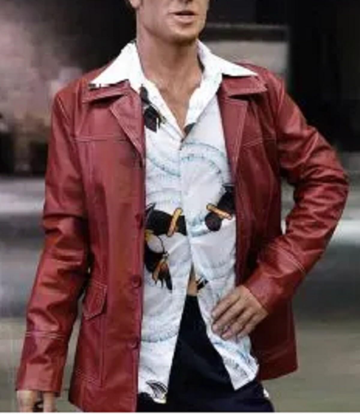 Tyler Durden - Chaqueta de cuero para hombre, estilo retro, informal, inspirada en la película Fight Club, estilo vintage