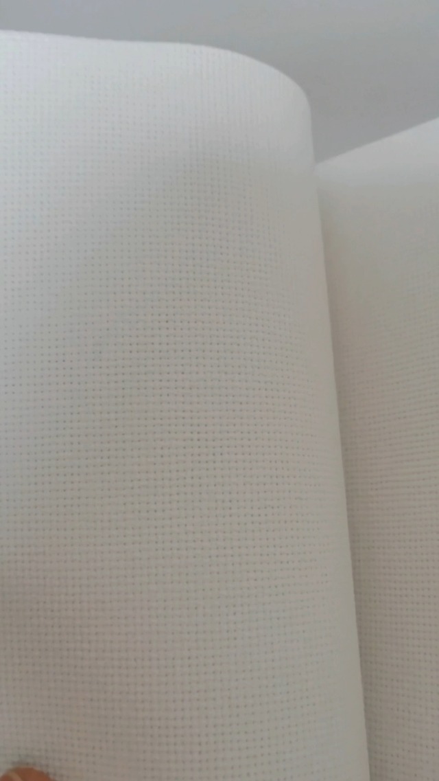 Image of 12 inch x 59 inch 18CT Counted Cotton Aida Cloth Cross Stitch Fabric (White)