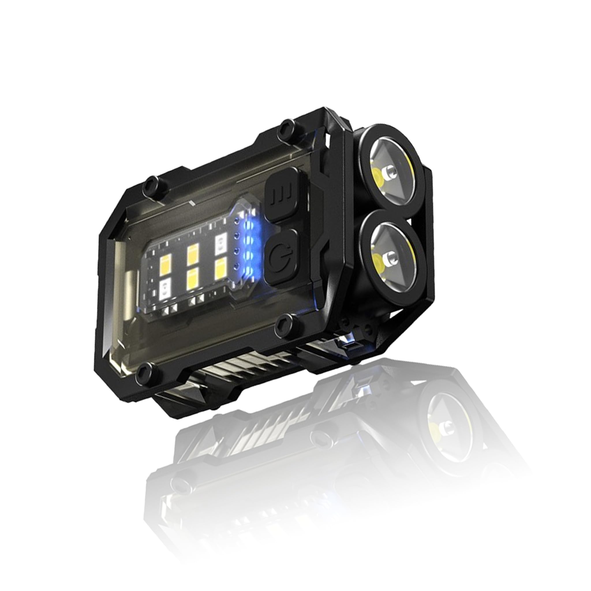 Mini Keychain Flashlight, TYPE-C Rechargeable LED & COB Light, Waterproof EDC Torch – Black