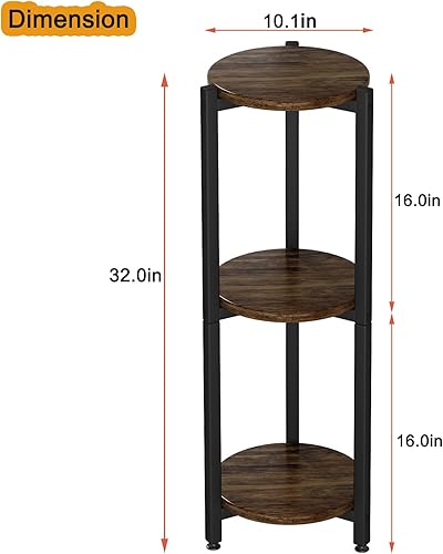 Miniatura 6 de Soporte para plantas de esquina interior alto de 3 niveles de metal moderno para almacenamiento de flores para sala de estar, balcón, jardín, negro