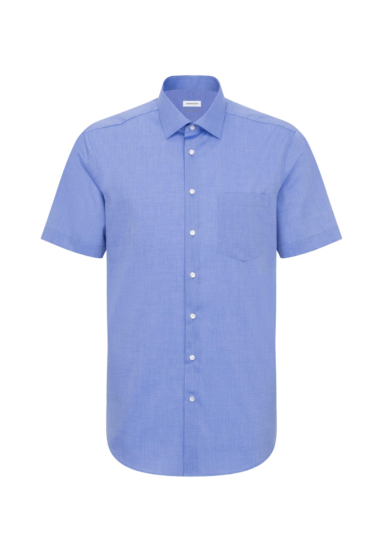 Seidensticker Herren Mens Regular Shortsleeve Businesshemd, Mittelblau(003001), 42 EU