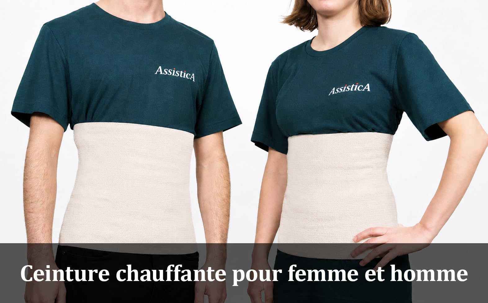 Ceinture Chauffante Dos et Reins, avec Laine Mérinos, Angora et Coton, Chauffe-reins Thermique élastique pour Femmes et Hommes, Chauffe-dos pour Dos et Taille (XX-Large)