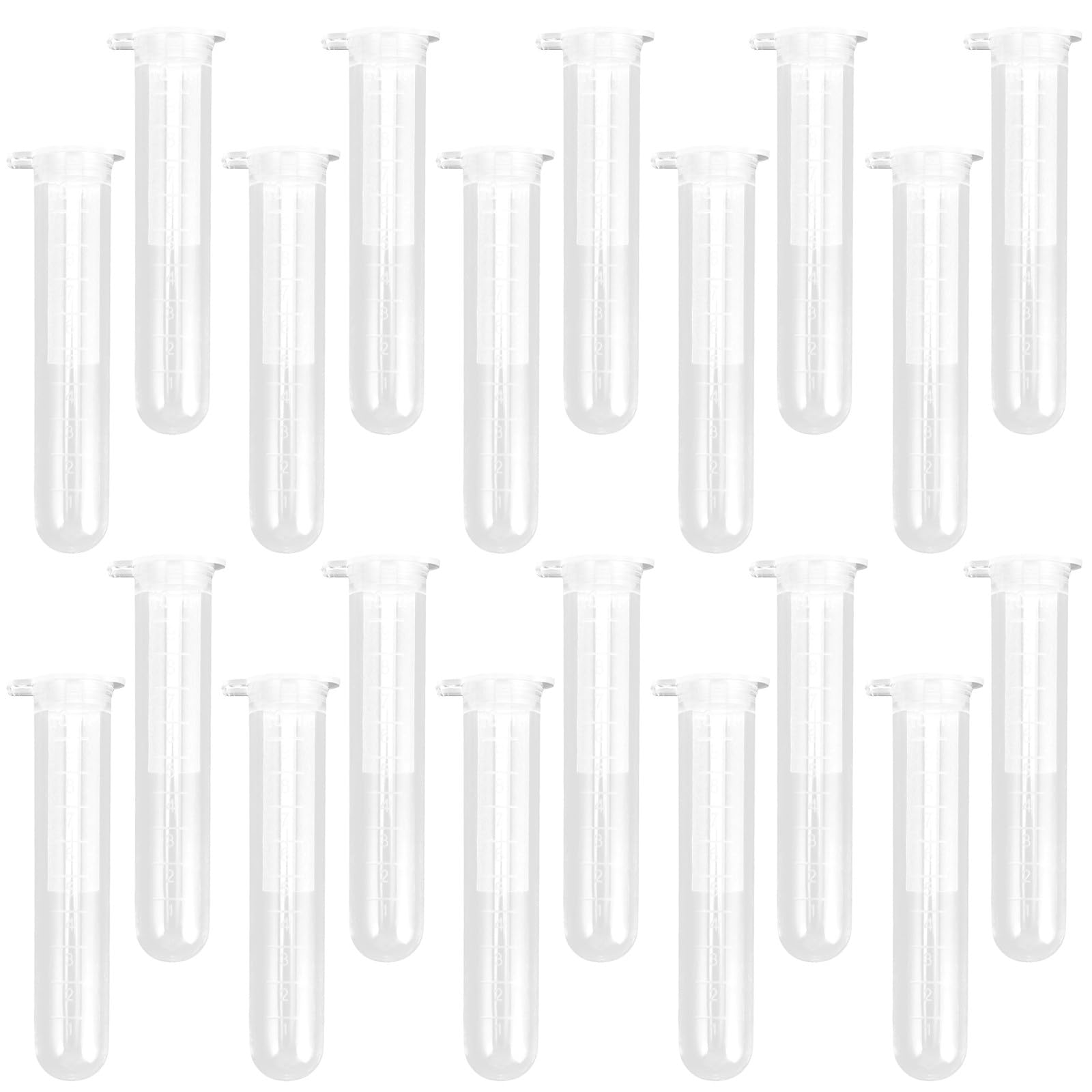 200 Pezzi Provette Centrifuga in Plastica da 10 Ml Scala Graduata e Chiusura Ermetica per Analisi e Test di Laboratorio