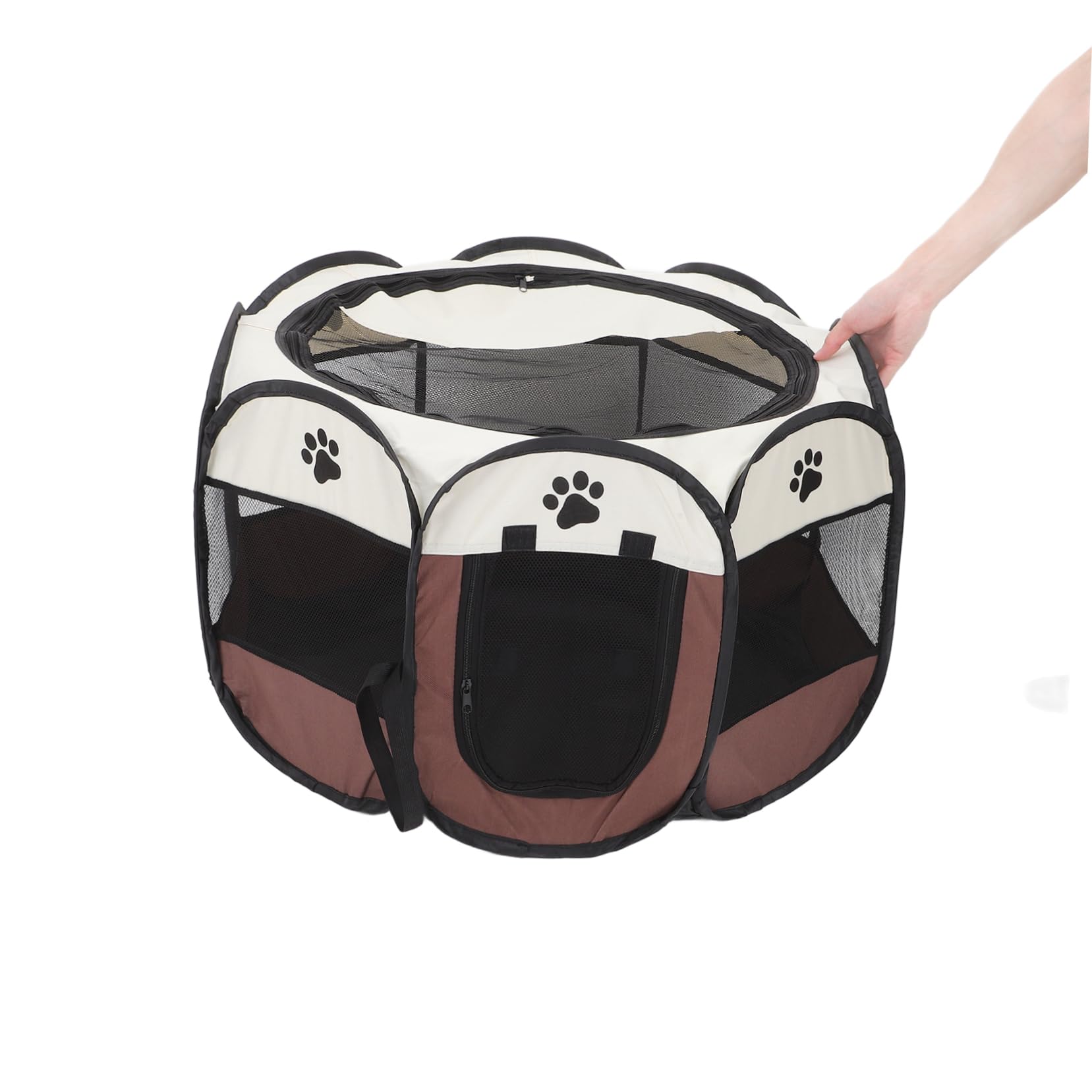 COLLBATH Recinto Per Animali Domestici Pieghevole Ottagonale in Tessuto Oxford Per Gatti Design Sicuro
