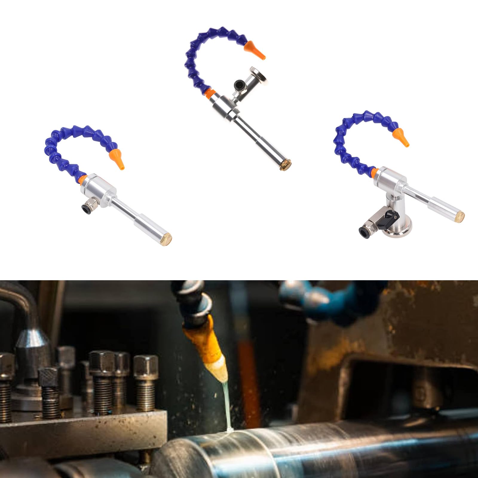 Vortex - Pistola de aire frío, aleación de aluminio, proceso mecánico, pistola de enfriamiento de aire frío con tubo flexible para fresar perforación (C)