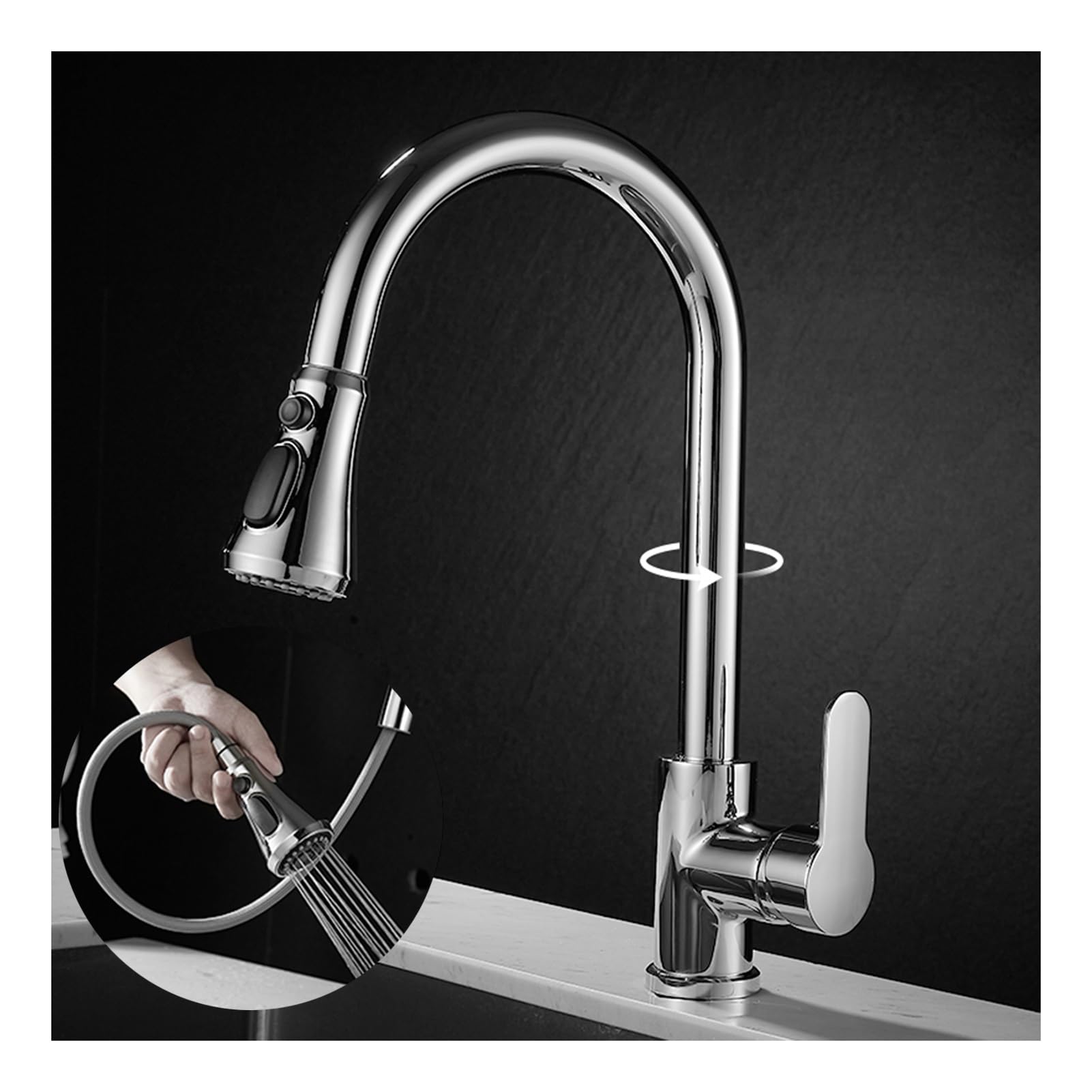 Robinet en acier inoxydable durable pour évier utilitaire et cuisine