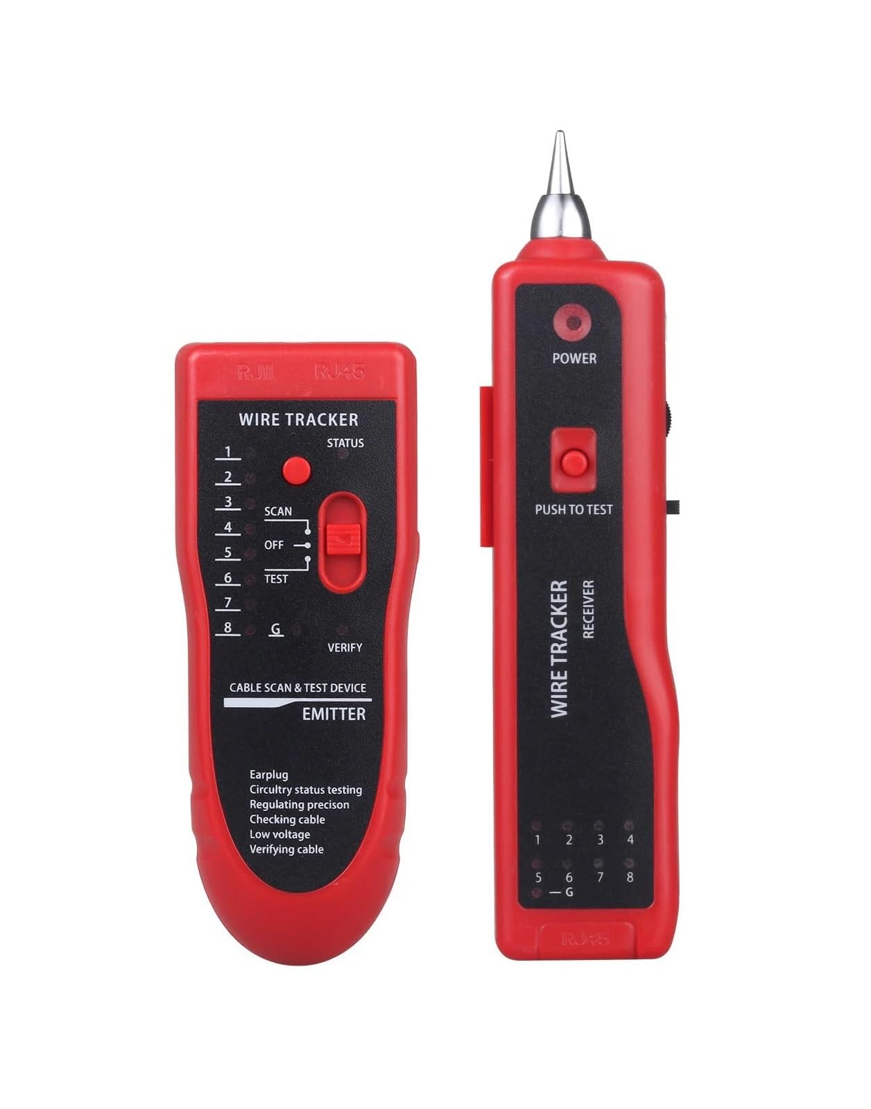 Cable Tracker, Ethernet LAN Network Cable Tester RJ11 RJ45 Cat5 Cat6 Telephone Wire Tracker Tracer Toner Detector Line Finder