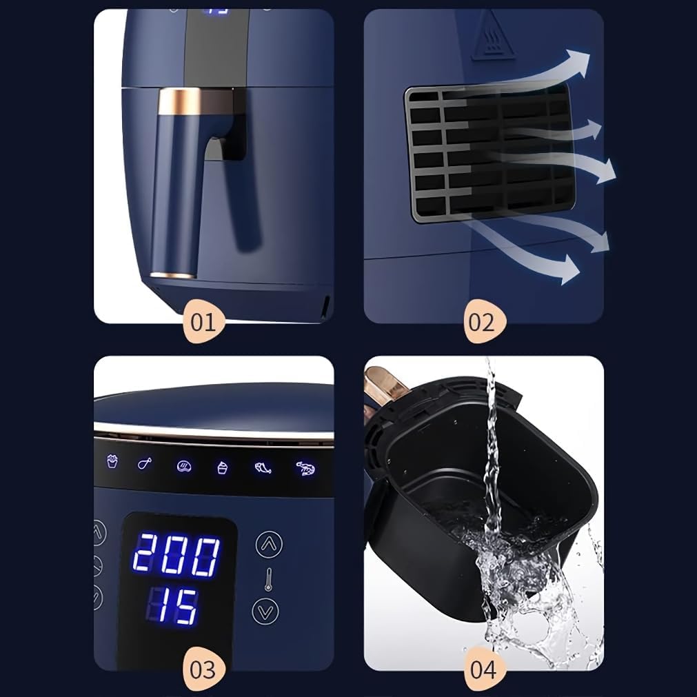 6.5l smart lcd fully automatic air fryer – touch control, multi-functional cooking companion 6.5l smart lcd fully automatic air fryer – touch control, multi-functional cooking companion