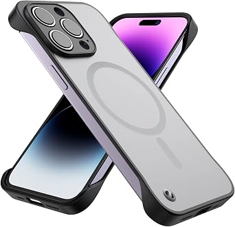 Magnetic Case for iPhone Case 13/14 Series [MIL-Grade Drop Tested & Compatible with MagSafe] Translucent Matte Back,Silicone Shockproof Phone Case, Anti-Fingerprint Anti-Scratch