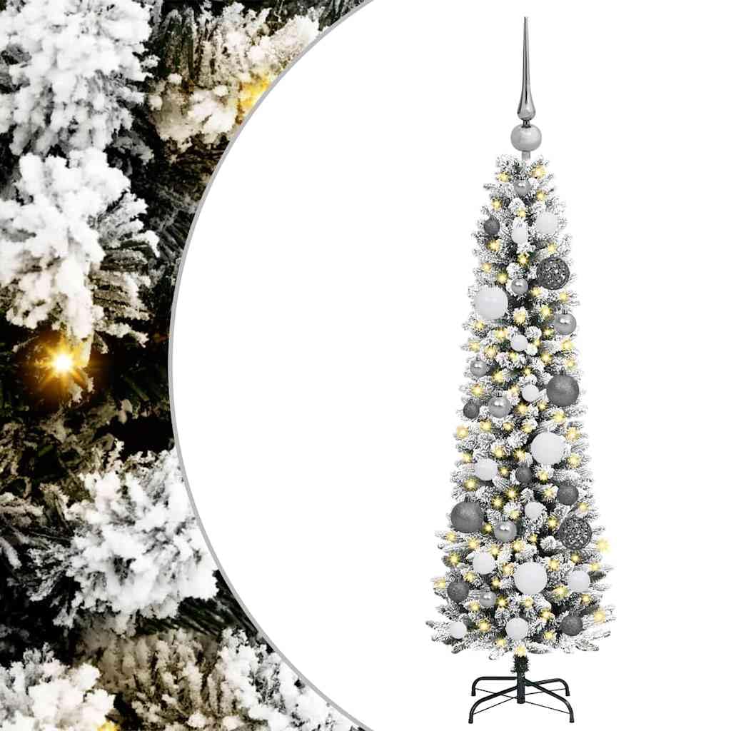 White Vidaxl Artificialchristmastree With Led Strip Lights 120Cm Pvc