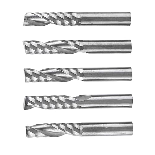 Hilitand 5 unids 0.236 in Shank End Mills Carburo de tungsteno sola flauta espiral Fresas Fresas CNC Fresas