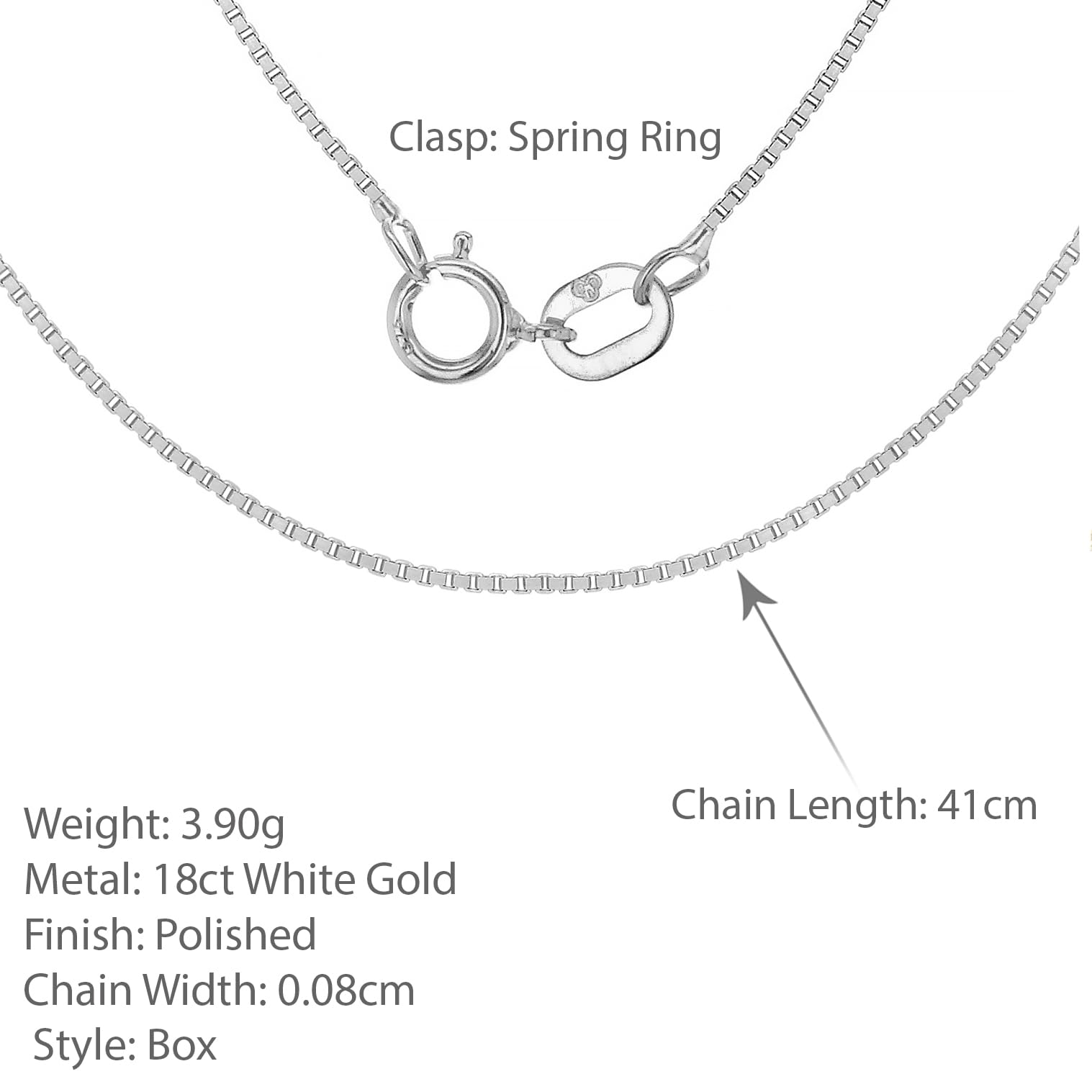 Łańcuszek na szyję unisex 18 K (750)