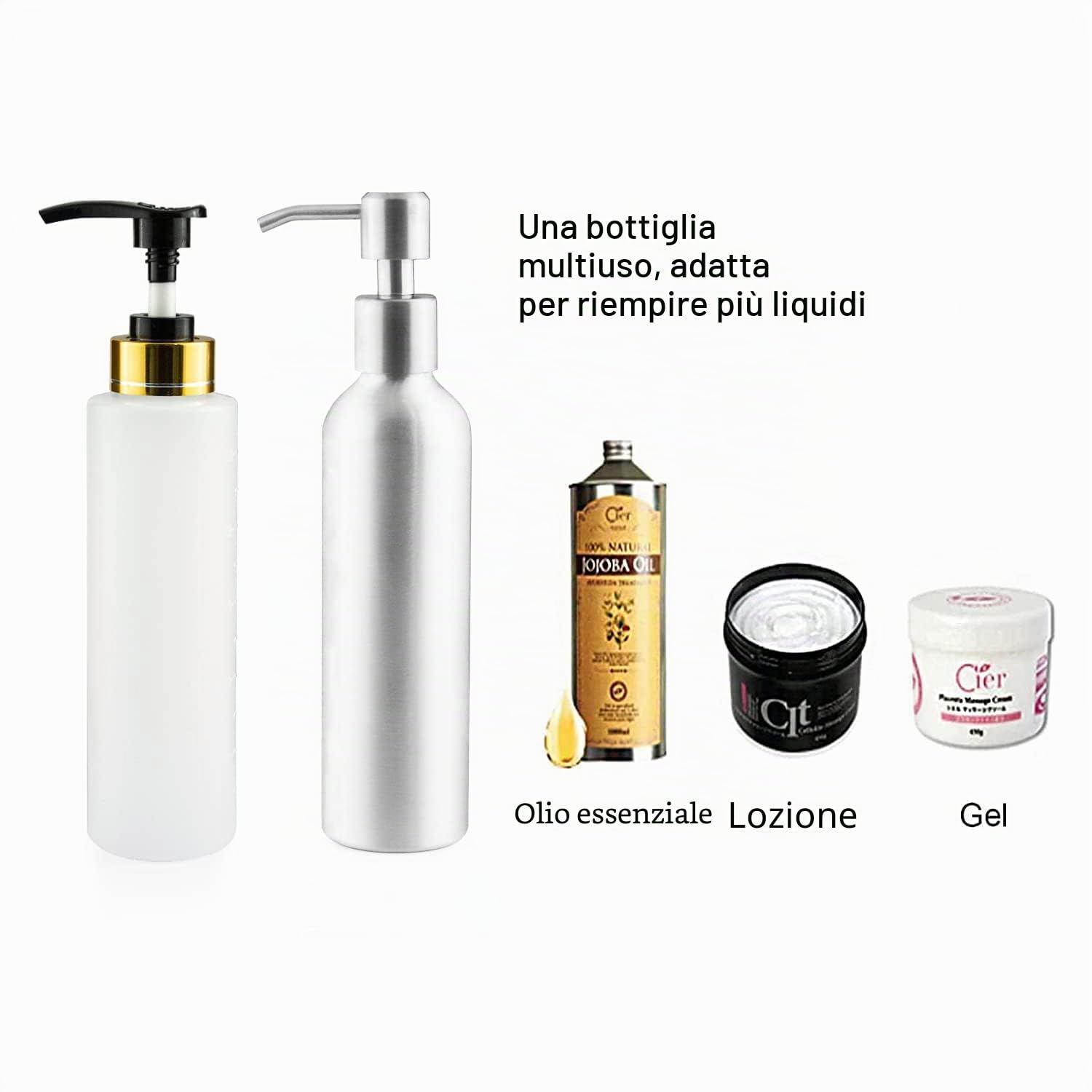 Elitzia Massaggio Olio Scaldabagno Lozione Warmer 131 ° F Temperatura costante con Bottiglie Pompa di Plastica Massaggio Olio Riscaldatore per Creme Gels & Oli Essenziali ETOH843N (naturale)