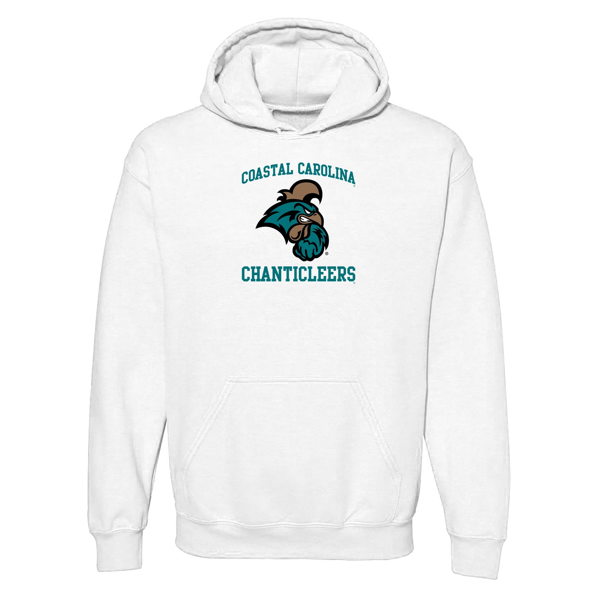 UGP Campus Apparel NCAA Officially licensed College - University Team Color Arch Logo Hoodie, Coastal Carolina Chanticleers White, Large โ image 1