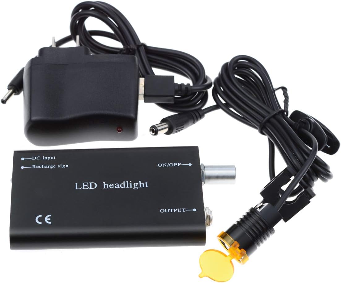 BONEW 3W Head Lamp With Filter for All Loupes Bag (Black)