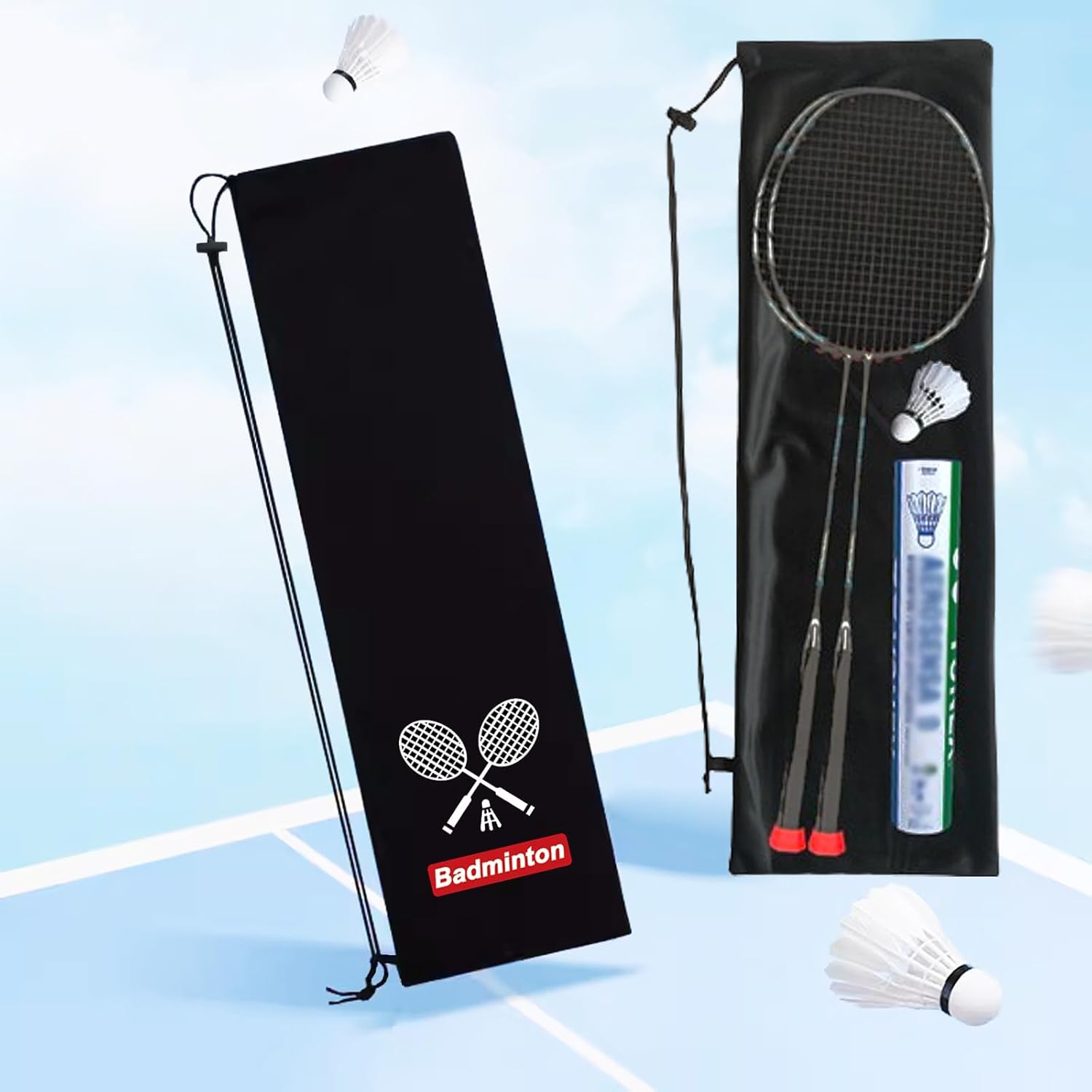 Amazon バドミントンラケットケース ラケットケース バドミントンラケット用ソフトケース フリースライニング バドミントンラケット