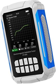 Dosímetro de Radiación, 2.8 Pulgadas TFT Color Color Campo Recargable Detector de Radiación Radiación Compacto para Plantas Industriales (WHITE)